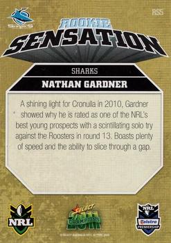 2011 NRL Champions - Rookie Sensation #RS5 Nathan Gardner Back